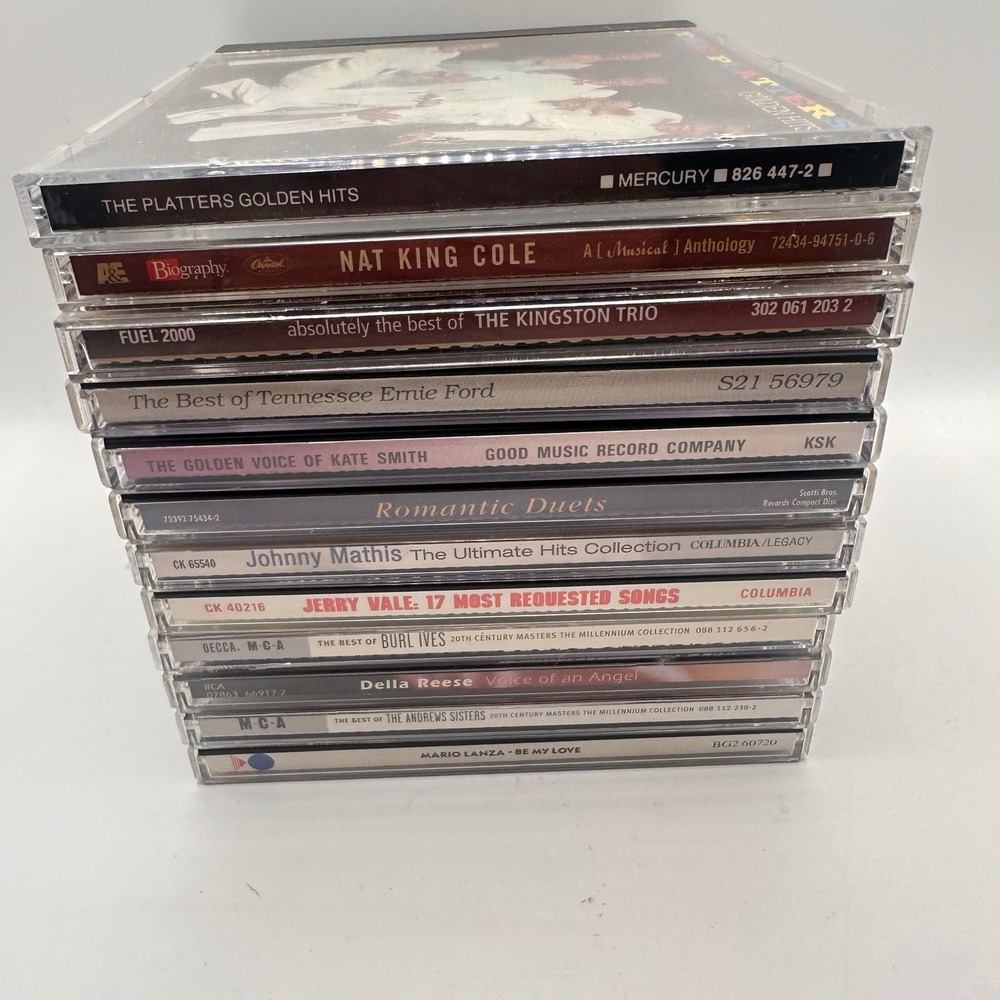 Lot of 12 Classic Vocal Pop CDs from the 40s/50s/60s Nat King Cole Johnny Mathis